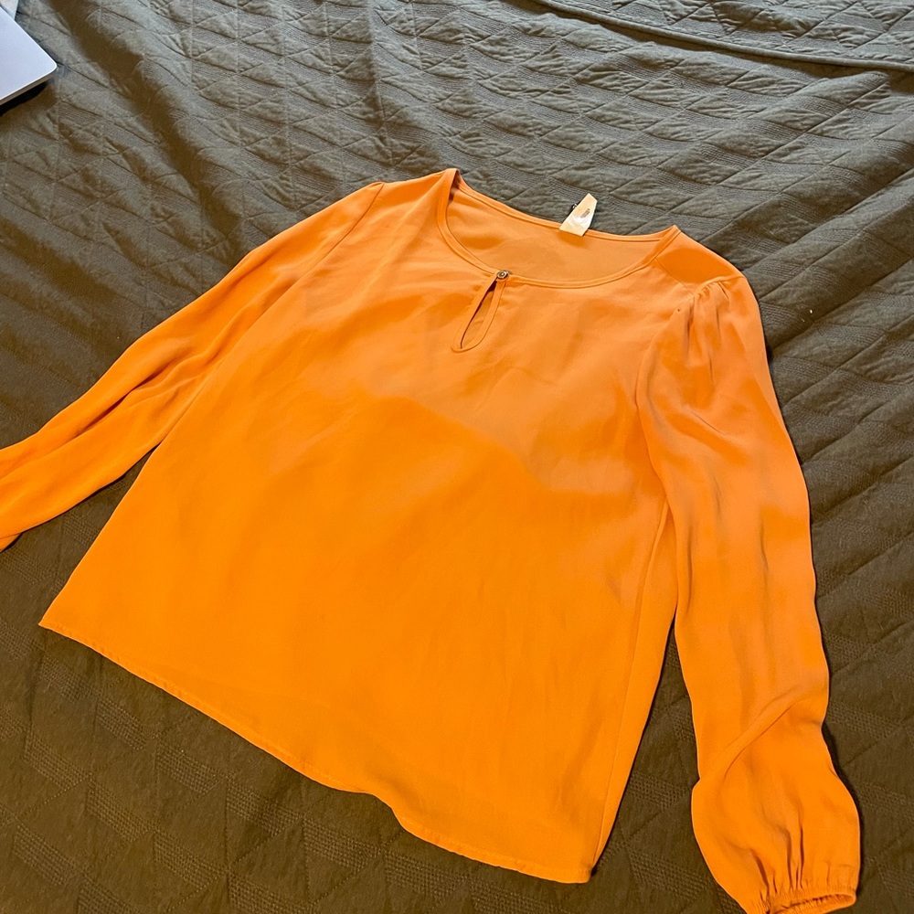 Satin long sleeve blouse